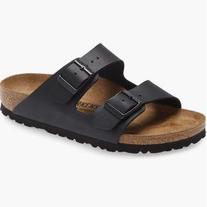 BIRKENSTOCK Arizona Birko-Flor Sandal, Black, Size 39 EU (US Women's Size 8-8.5)